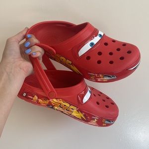 Lightning McQueen crocs size 8 womens light up detail